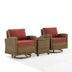 3pc Bradenton Outdoor Steel Swivel Rocking Chairs - Crosley -Cheap Crosley Store GUEST b81c635f 6359 4fc8 8de4 151851fe0393