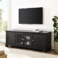 Alexandria Low Profile TV Stand For TVs Up To 60" Black - Crosley -Cheap Crosley Store GUEST b828df07 df01 48dd aae3 310fa89243e4