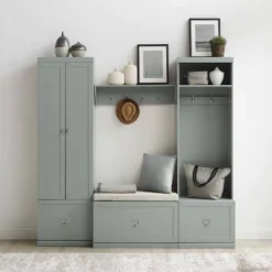 4pc Harper Entryway Set With Bench, Shelf, Hall Tree And Pantry Closet - Crosley -Cheap Crosley Store GUEST b83d74d9 2013 4a29 b699 b939987a8263