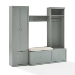 4pc Harper Entryway Set With Bench, Shelf, Hall Tree And Pantry Closet - Crosley -Cheap Crosley Store GUEST b84b00e6 b983 4230 bbe9 ae62065fd61e