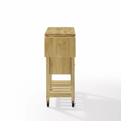 Bristol Double Drop Leaf Kitchen Cart Natural - Crosley 6 Bristol Double Drop Leaf Kitchen Cart Natural - Crosley - Image 6
