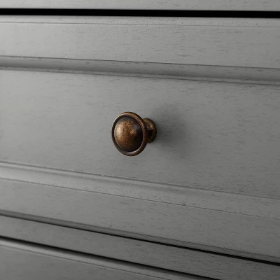 3pc Tara Entryway Set - Hall Tree And 2 Linen Cabinets Distressed Gray - Crosley 11 3pc Tara Entryway Set - Hall Tree And 2 Linen Cabinets Distressed Gray - Crosley - Image 11