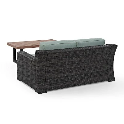 Beaufort 2pc Outdoor Wicker Chat Set - Mist - Crosley 7 Beaufort 2pc Outdoor Wicker Chat Set - Mist - Crosley - Image 7