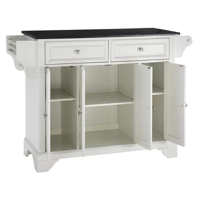 LaFayette Solid Black Granite Top Kitchen Island - White - Crosley 2 LaFayette Solid Black Granite Top Kitchen Island - White - Crosley - Image 2