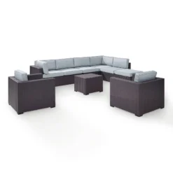 Biscayne 7pc Outdoor Wicker Sectional Set - Mist - Crosley -Cheap Crosley Store GUEST beaddde4 3847 489e 9859 9844549340ac