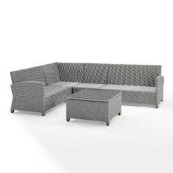 Bradenton 5pc Outdoor Wicker Sectional Set - Crosley -Cheap Crosley Store GUEST bf4b3f26 cf27 447a 8c8f 44e458025a2e