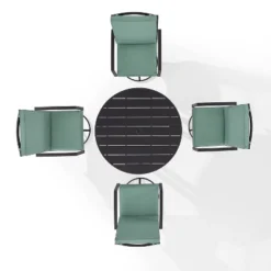 5pc Kaplan Outdoor Steel Round Dining Set With Swivel Chairs Mist/Bronze - Crosley 15 5pc Kaplan Outdoor Steel Round Dining Set With Swivel Chairs Mist/Bronze - Crosley -Cheap Crosley Store GUEST c050cb36 ebdb 4488 aee7 aa789e30fbba