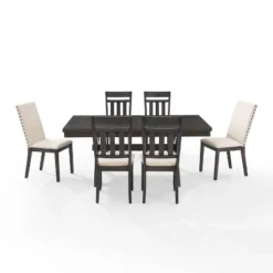 7pc Hayden Extendable Dining Set With 4 Slat Back Chairs And 2 Upholstered Chairs Slate - Crosley 23 7pc Hayden Extendable Dining Set With 4 Slat Back Chairs And 2 Upholstered Chairs Slate - Crosley -Cheap Crosley Store GUEST c125faa0 3ca7 4b91 875c 66c3a8a46a5a