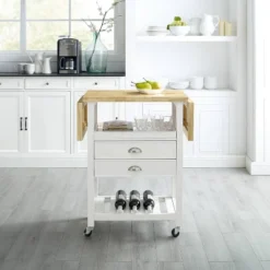 Bristol Double Drop Leaf Kitchen Cart White - Crosley 20 Bristol Double Drop Leaf Kitchen Cart White - Crosley -Cheap Crosley Store GUEST c13104ec 5dff 4318 bedb 722f28bd8371