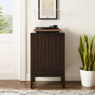 Asher Record Storage Stand Dark Brown - Crosley 2 Asher Record Storage Stand Dark Brown - Crosley - Image 2