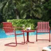 Gracie 3pc Outdoor Seating Set - Dark Red - Crosley