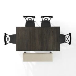 6pc Hayden Extendable Dining Set With Camille Chairs Matte Black/Slate - Crosley 24 6pc Hayden Extendable Dining Set With Camille Chairs Matte Black/Slate - Crosley -Cheap Crosley Store GUEST c3d29f97 c47f 43a7 aa52 21e7e4862509