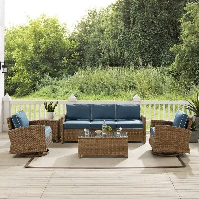 Crosley 5pc Bradenton Steel Outdoor Patio Conversation Furniture Set 2 Crosley 5pc Bradenton Steel Outdoor Patio Conversation Furniture Set - Image 2