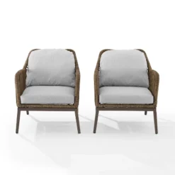 Haven 2pc Outdoor Wicker Armchair Set - Light Gray - Crosley -Cheap Crosley Store GUEST c4cb71ed 05af 40ab af87 ee38880c6939
