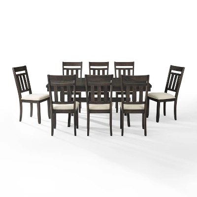 9pc Hayden Extendable Dining Set Gray - Crosley 1 9pc Hayden Extendable Dining Set Gray - Crosley