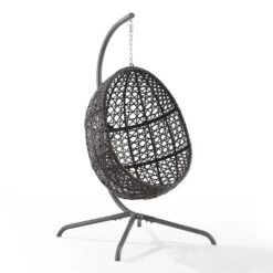 Calliope Indoor/Outdoor Wicker Hanging Egg Chair - Sand/Dark Brown - Crosley -Cheap Crosley Store GUEST c77a395b 0d15 4f52 867b 45706ca6368e