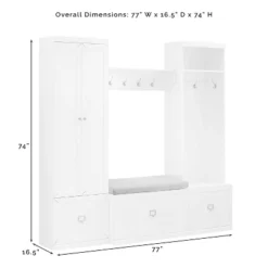 4pc Harper Entryway Set With Bench, Shelf, Hall Tree And Pantry Closet - Crosley -Cheap Crosley Store GUEST c8061570 ff6a 4312 ba13 0bff60034e95