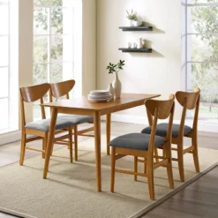 5pc Landon Rectangle Dining Set With Wood Chairs - Crosley -Cheap Crosley Store GUEST ca42f571 05a1 4544 b108 e0cf012bb99d