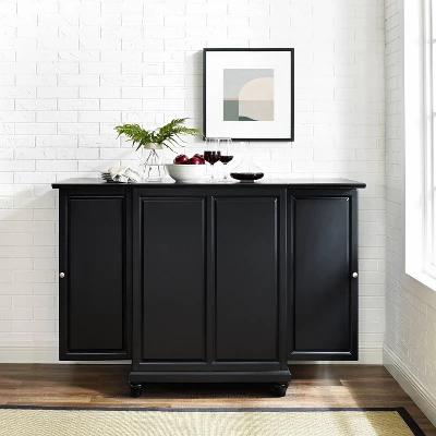 Cambridge Expandable Bar Cabinet Black - Crosley 2 Cambridge Expandable Bar Cabinet Black - Crosley - Image 2