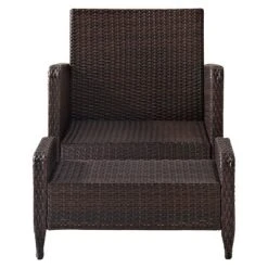 Kiawah 2pc Wicker Patio Chair With Ottoman Seating Set - Crosley -Cheap Crosley Store GUEST cc651530 f289 429d 82e1 94b4b9f84d95