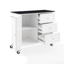 Soren Granite Top Kitchen Island/Cart Black/White - Crosley -Cheap Crosley Store GUEST cdb97a9d 69cd 46f9 bb88 2813e7776cf8