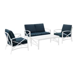 Kaplan 4pc Outdoor Conversation Set - Navy - Crosley -Cheap Crosley Store GUEST ce461dcc 6a5f 4d08 88ce cc15282a7339