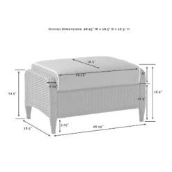 Kiawah 2pc Wicker Patio Chair With Ottoman Seating Set - Crosley -Cheap Crosley Store GUEST ce76298a e6d0 4999 b1ac b17f4f67bf91