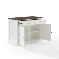 Clifton Kitchen Island Distressed White/Brown - Crosley -Cheap Crosley Store GUEST d0e63742 e754 4916 b2fe 5b270454663f