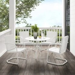 Bates 5pc Outdoor Dining Set - White - Crosley -Cheap Crosley Store GUEST d113868d d06c 4dfc b7e7 4793d8f7c631