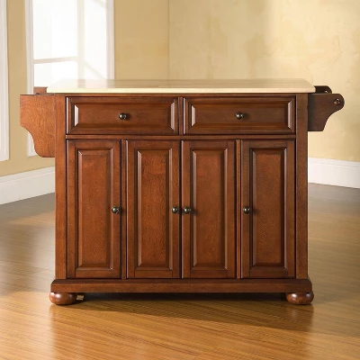 Alexandria Wood Top Full Size Kitchen Island/Cart - Crosley 1 Alexandria Wood Top Full Size Kitchen Island/Cart - Crosley