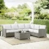 Bradenton 5pc Outdoor Wicker Sectional Set - Crosley