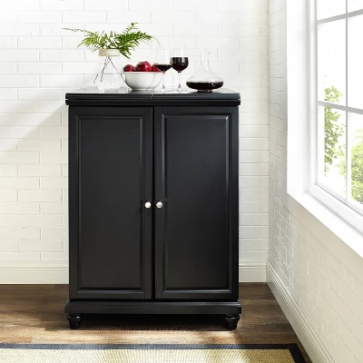 Cambridge Expandable Bar Cabinet Black - Crosley 3 Cambridge Expandable Bar Cabinet Black - Crosley - Image 3
