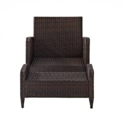 Kiawah 2pc Wicker Patio Chair With Ottoman Seating Set - Crosley -Cheap Crosley Store GUEST d392a551 1a51 4332 b403 703a3d28cd33