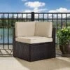 Palm Harbor Outdoor Wicker Corner Chair - Sand - Crosley