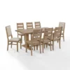 9pc Joanna Dining Set With 6 Ladder Back Chairs And 2 Upholstered Back Chairs Rustic Brown - Crosley
