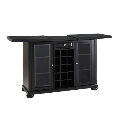 Alexandria Sliding Top Bar Cabinet Black - Crosley 6 Alexandria Sliding Top Bar Cabinet Black - Crosley - Image 6