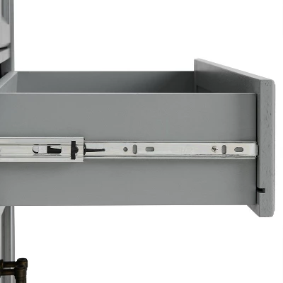 3pc Tara Entryway Set - Hall Tree And 2 Linen Cabinets Distressed Gray - Crosley 13 3pc Tara Entryway Set - Hall Tree And 2 Linen Cabinets Distressed Gray - Crosley - Image 13