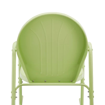 Griffith 3pc Outdoor Metal Rocking Chair Set - Lime - Crosley 6 Griffith 3pc Outdoor Metal Rocking Chair Set - Lime - Crosley - Image 6