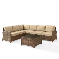 Bradenton 5pc Outdoor Wicker Sectional Set - Crosley -Cheap Crosley Store GUEST d8e25e4b c584 466b 9d00 f49aafe7a6b2
