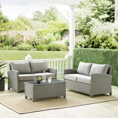 Bradenton 3pc Outdoor Wicker Seating Set - Crosley 3 Bradenton 3pc Outdoor Wicker Seating Set - Crosley - Image 3