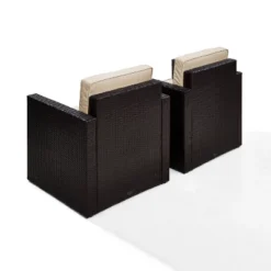 Palm Harbor 3pc All-Weather Wicker Patio Conversation Set - Sand - Crosley -Cheap Crosley Store GUEST dc371cc3 6ee9 4f72 befd 64011a8b64bb