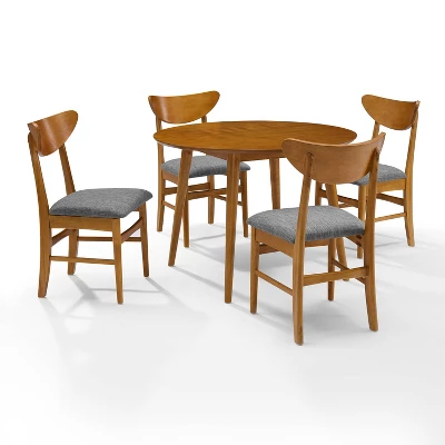 5pc Landon Round Dining Set With Wood Chairs - Crosley 1 5pc Landon Round Dining Set With Wood Chairs - Crosley