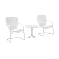 Ridgeland 3pc Outdoor Seating Set - White - Crosley -Cheap Crosley Store GUEST dd5928d4 537b 4d82 814e 3a014e84abc1