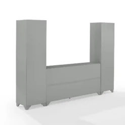 3pc Tara Sideboard And Bookcase Set Distressed Gray - Crosley -Cheap Crosley Store GUEST df0e49c0 87dc 43e6 9506 726ac30aca63