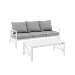 Kaplan 2pc Outdoor Sofa Set - Gray - Crosley -Cheap Crosley Store GUEST dfd4ebe5 65c8 45cc 8ed0 81d6919e1134