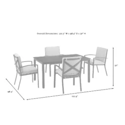 Kaplan 5pc Outdoor Dining Set With Arm Chairs Mist/Oil Rubbed Bronze - Crosley -Cheap Crosley Store GUEST e0d5dd99 0e6f 458f 9473 3cc8798d26b9