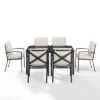 Kaplan 7pc Outdoor Dining Set With 6 Arm Chairs & Dining Table Oatmeal/Oil Rubbed Bronze - Crosley