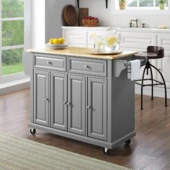 Natural Wood Top Kitchen Cart/Island Vintage Gray - Crosley -Cheap Crosley Store GUEST e1348998 fdf6 4cf8 a45e c15559fc0426