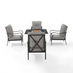 5pc Dahlia Outdoor Steel Fire Pit Set Taupe/Matte Black - Crosley 17 5pc Dahlia Outdoor Steel Fire Pit Set Taupe/Matte Black - Crosley -Cheap Crosley Store GUEST e1a47703 6c0c 46d1 9136 6261caf674ef