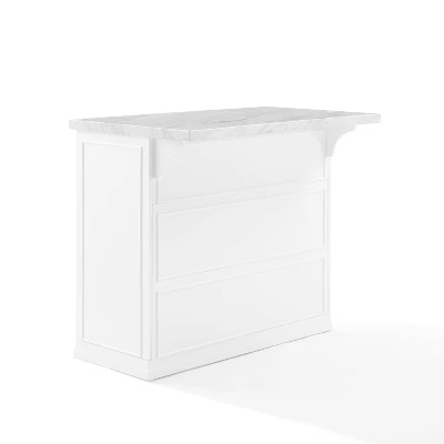 Cutler Faux Marble Top Kitchen Island White/White Marble - Crosley 11 Cutler Faux Marble Top Kitchen Island White/White Marble - Crosley - Image 11
